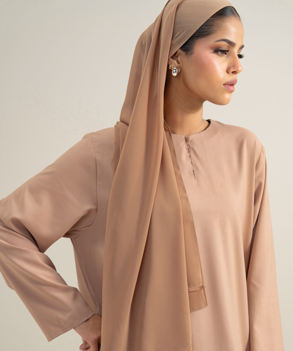 Women's Polyester Brown Hijab