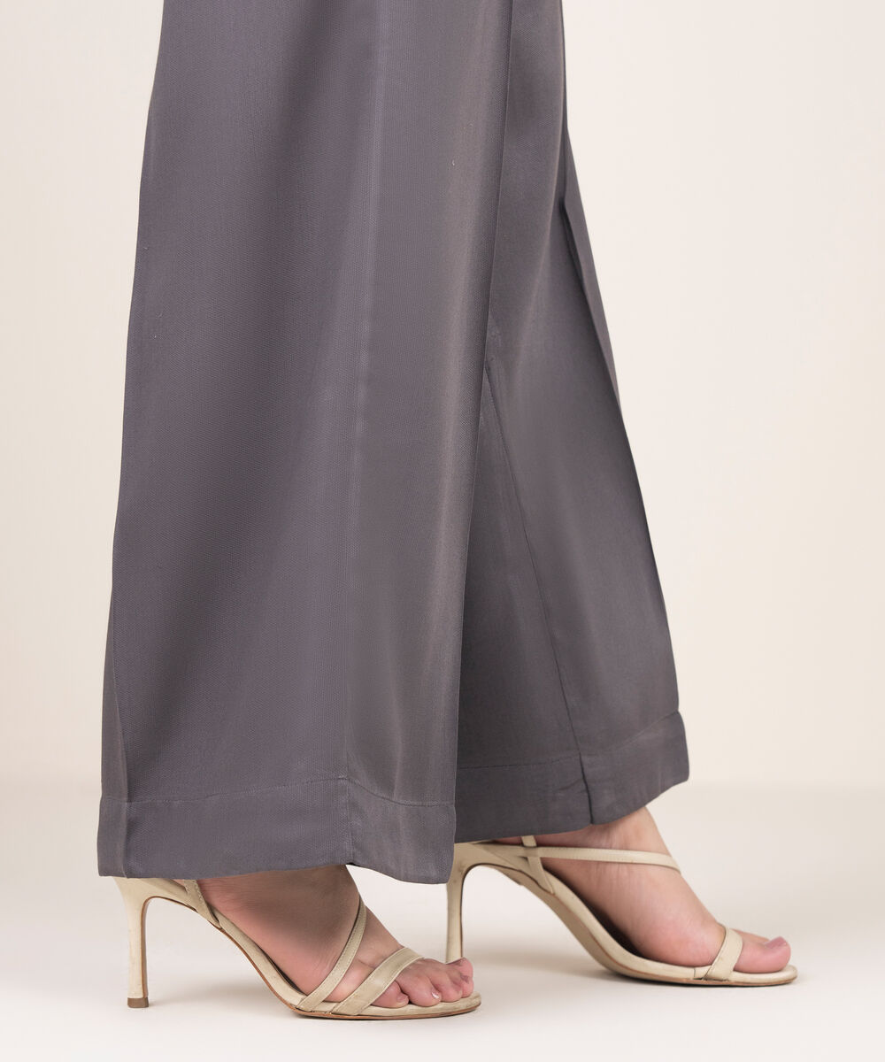 Women's RTW Bedford Solid Grey Culottes