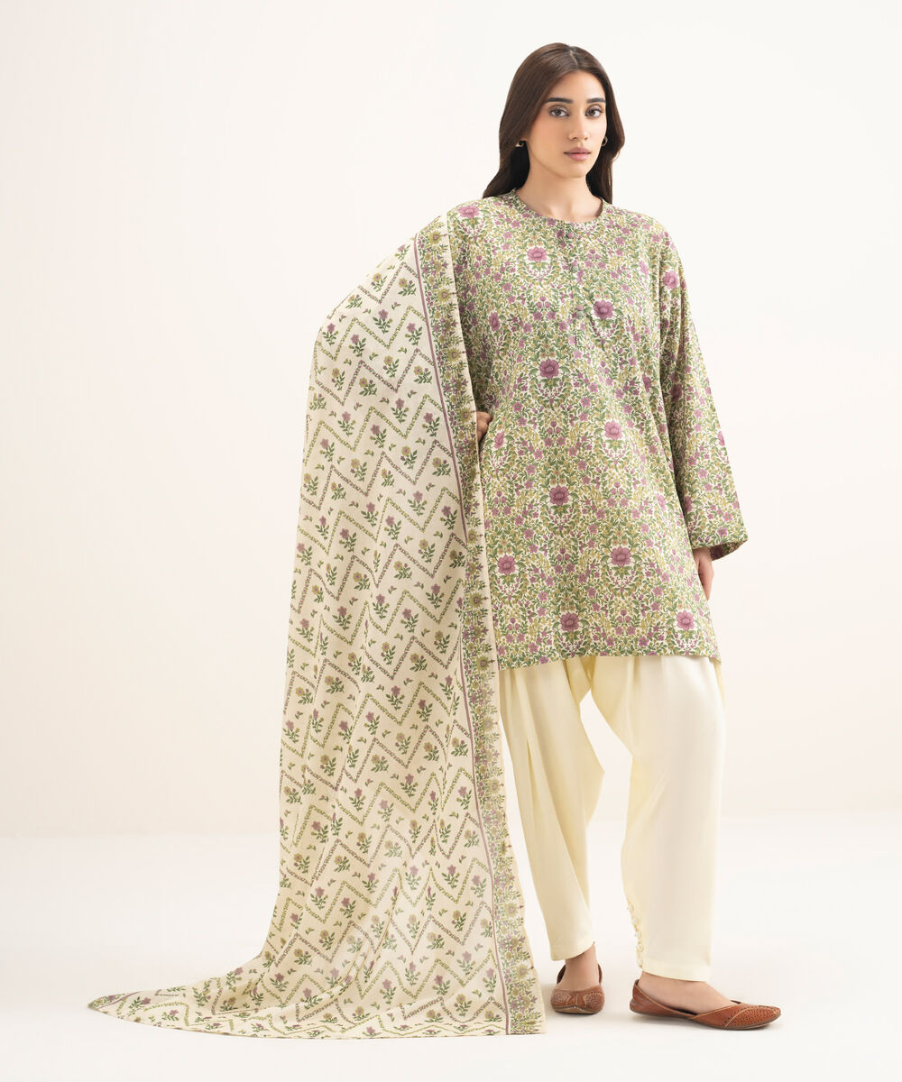 Women's RTW Cotton Viscose Printed Multi Straight Shirt