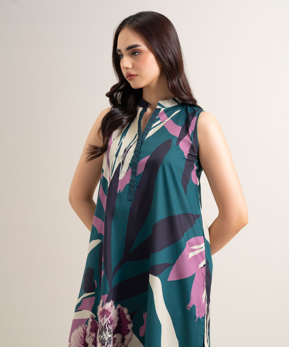 Women's Unstitched Lawn Printed Multi  2 Piece Suit
