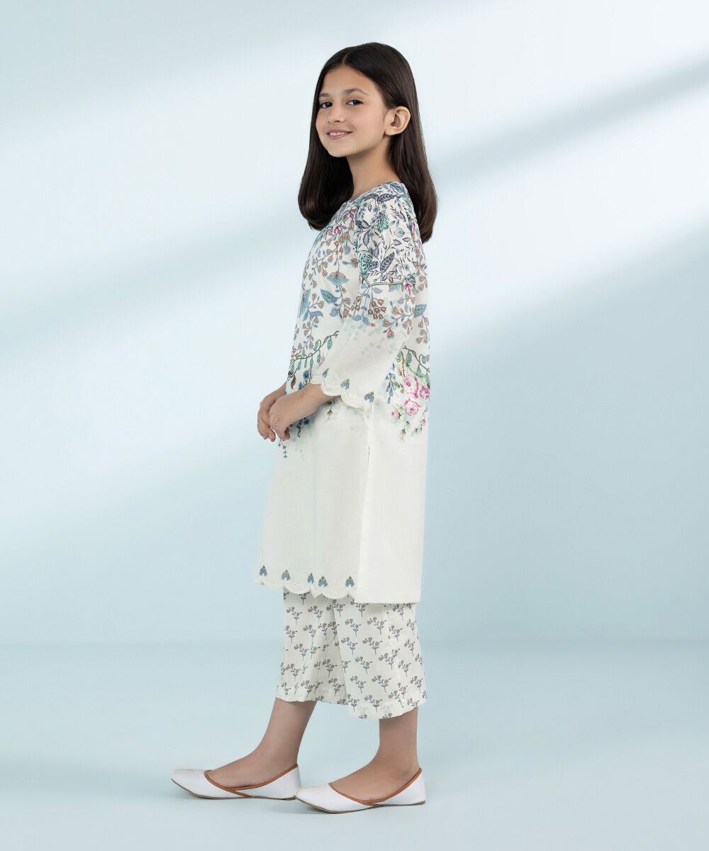 Mommy & Me Girls Two Piece White Suit