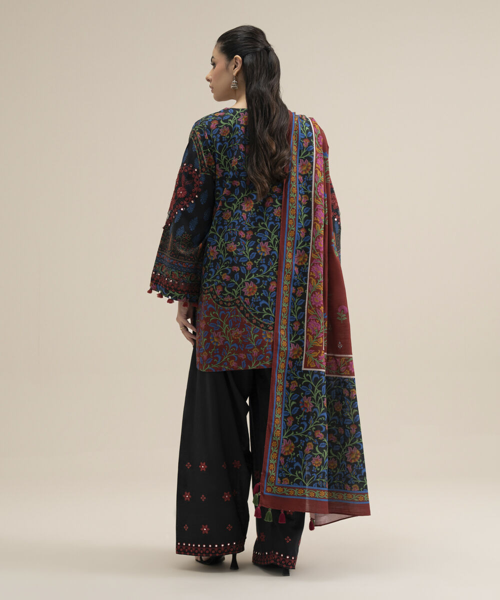Women's Unstitched Lawn Printed Multi 3 Piece Suit