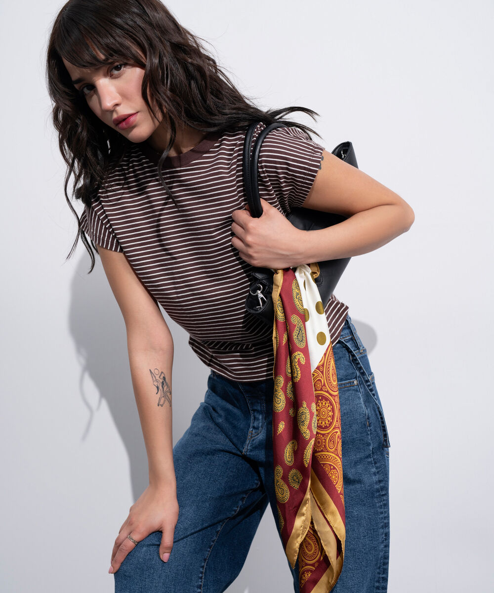 Women's Western Multi Floral Printed Square Scarf