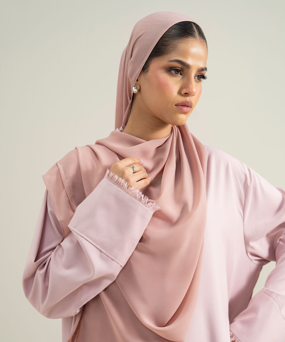 Women's Polyester Pink Hijab