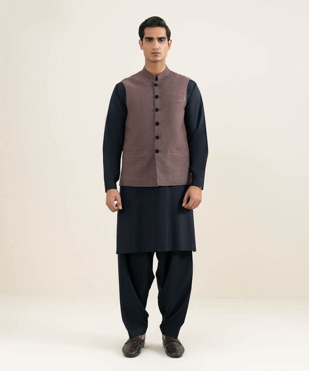 Men's maroon Luxury Viscose Waistcoat