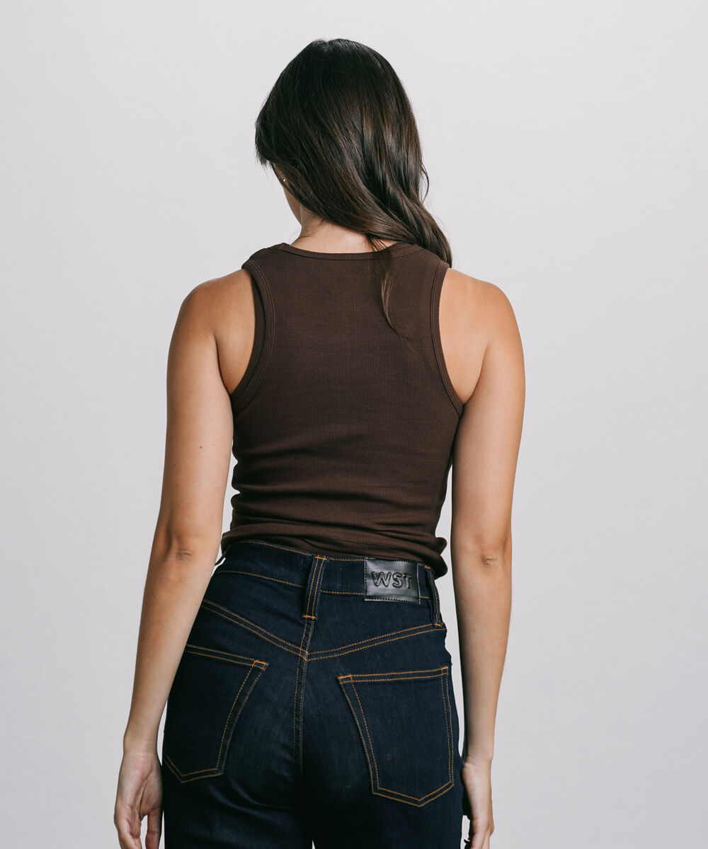 Women's Western Wear Brown Scoop Neck Knit Top