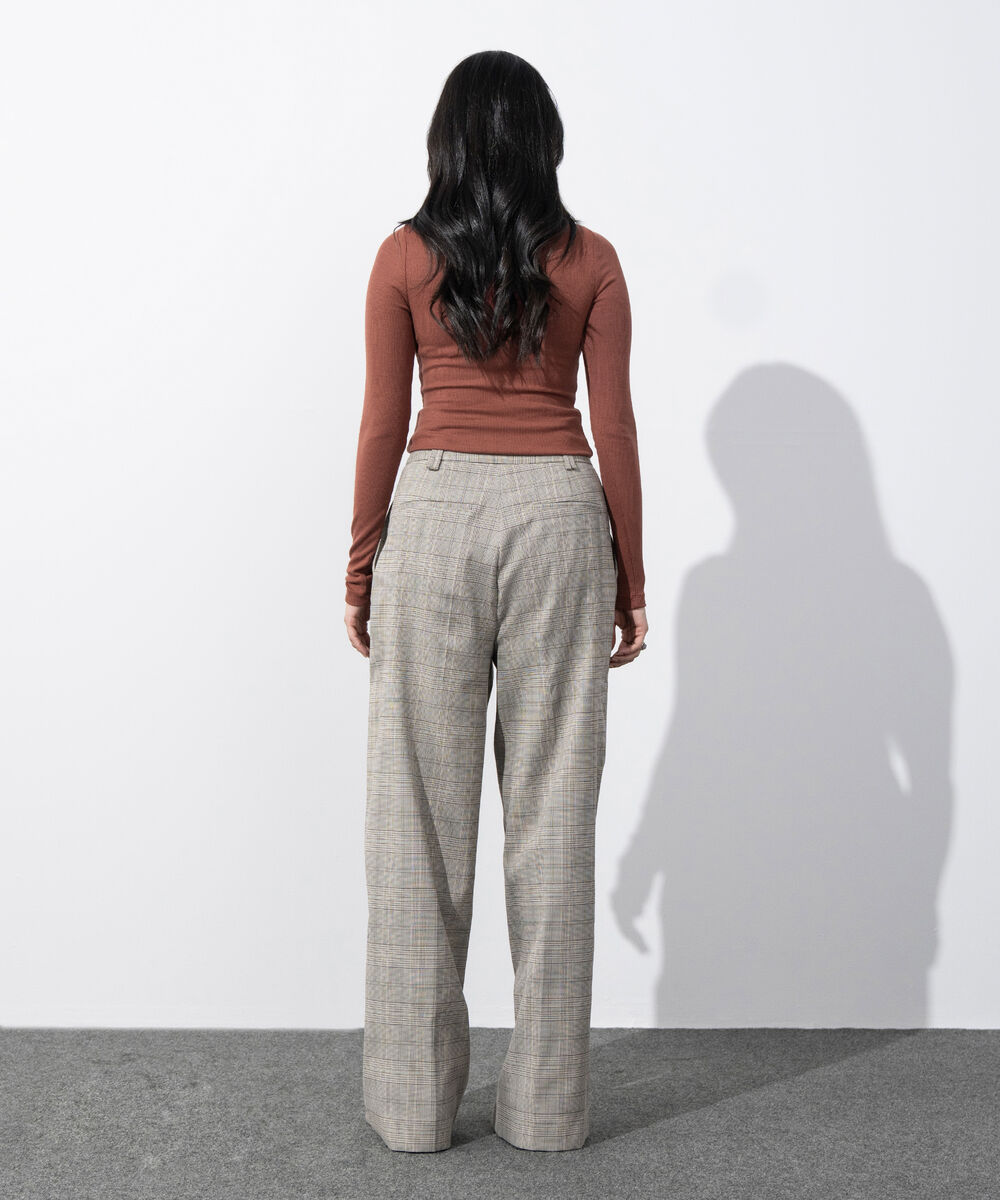 Women's Western Wear Rust Slash Neck Rib Top