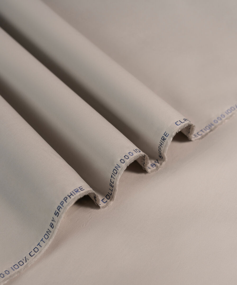 Men's Unstitched 2-Piece Premium Latha Light Khaki Suit