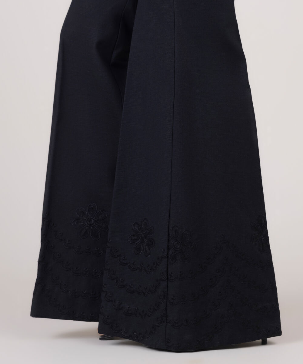 Women's Unstitched Khaddar Embroidered Trousers Fabric