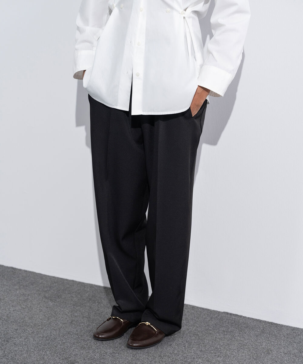 Women's Western Wear Black Slouchy Tailored Trousers