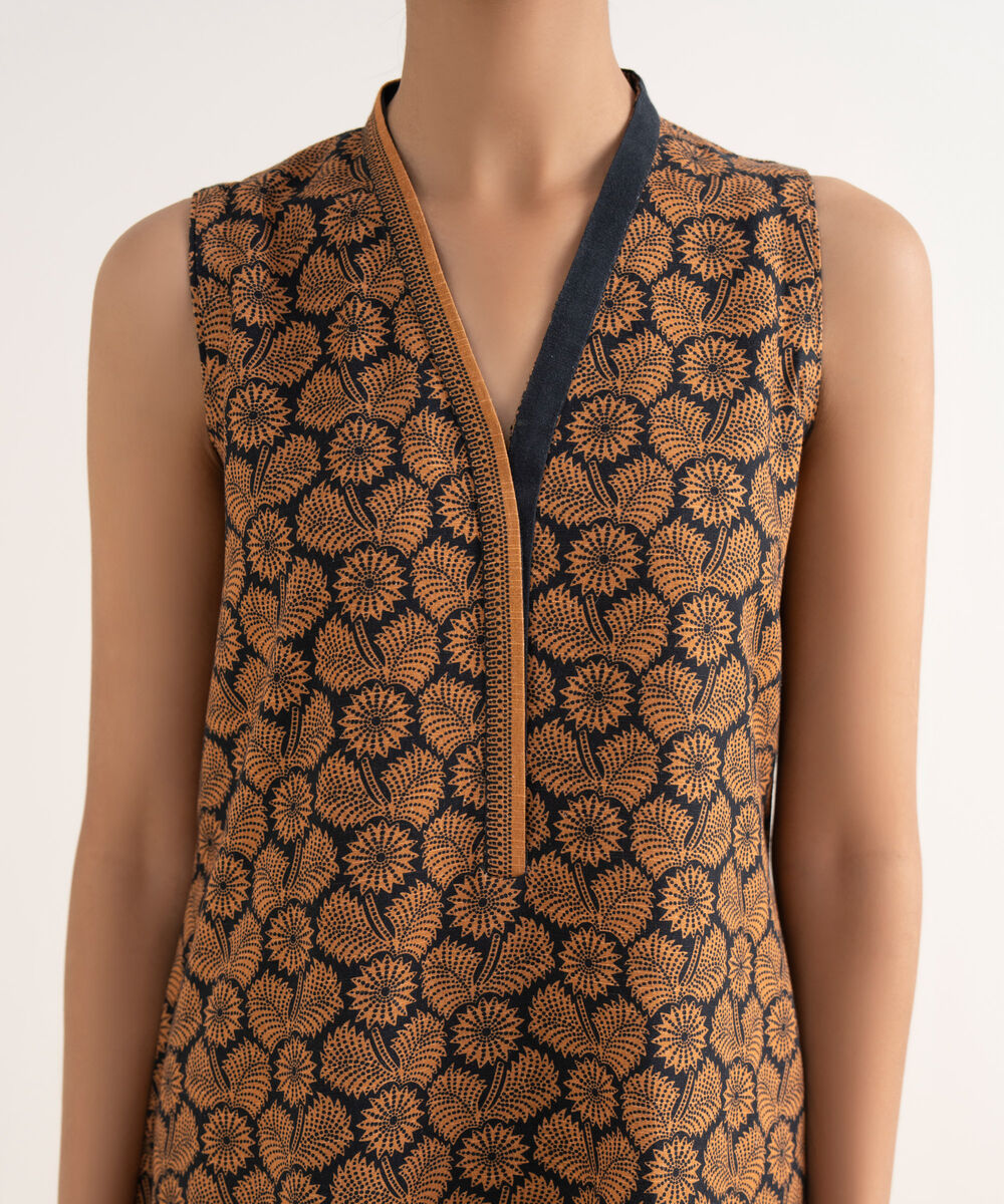 Women's Unstitched Light Khaddar Printed Multi Two Piece Suit