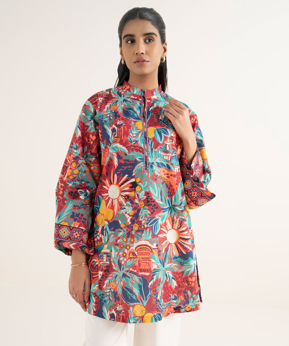 Women's Unstitched Lawn Printed Multi Shirt