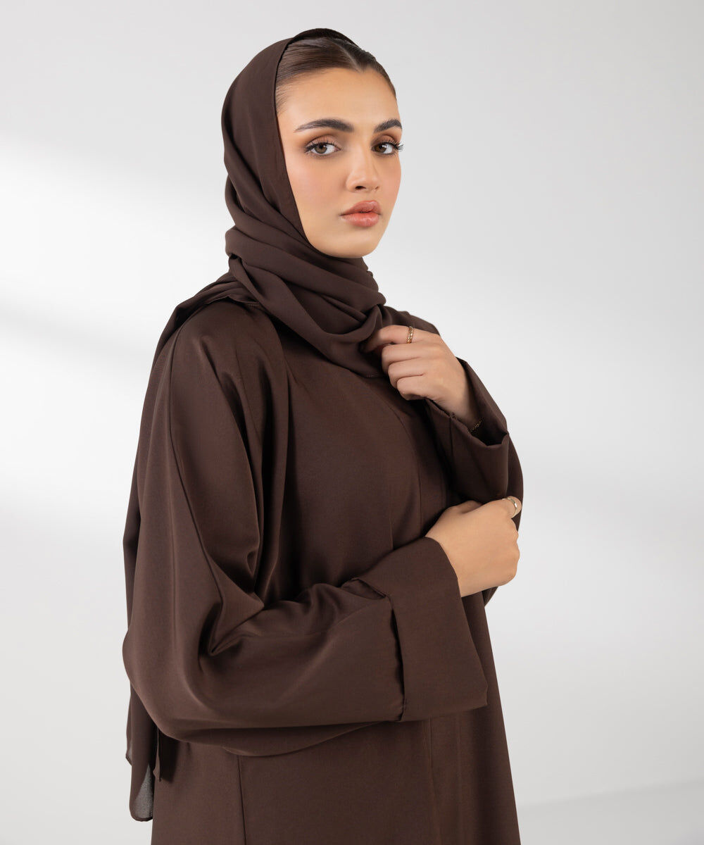 Woman - Brown Basic Hijab