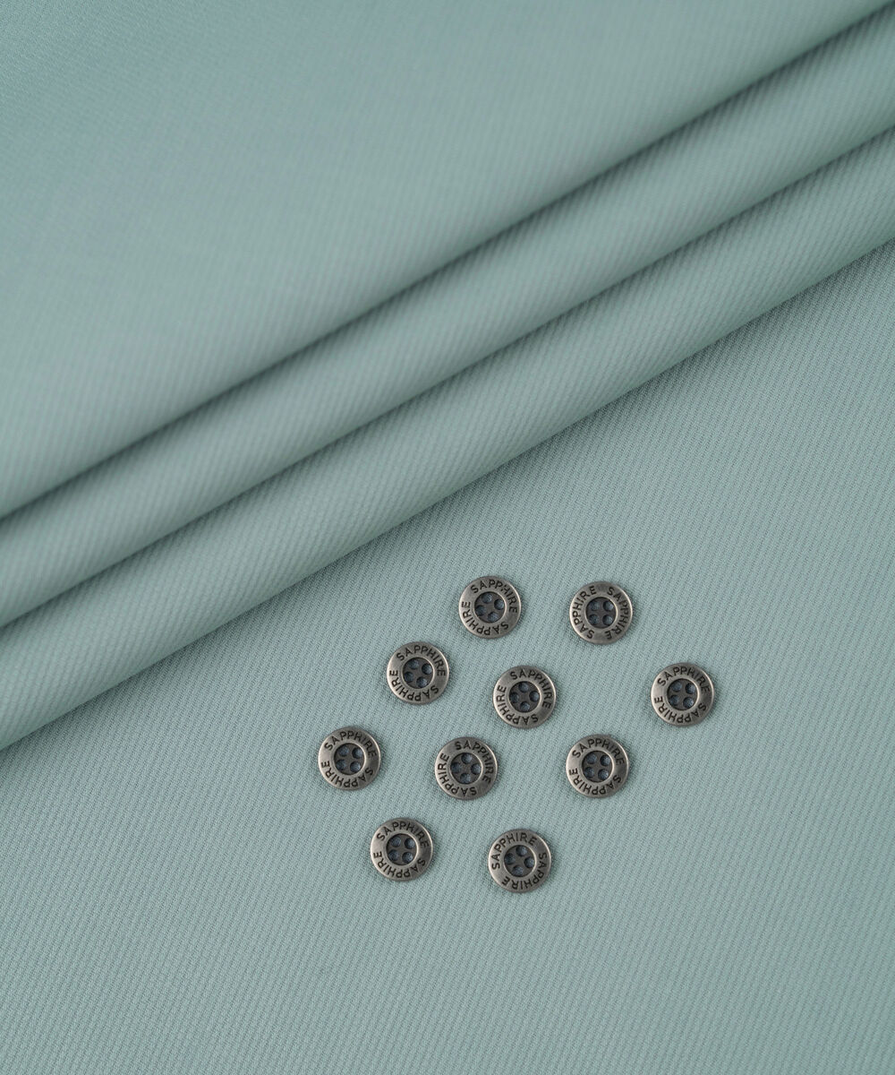 Men's Unstitched 2-Piece Dobby Wash & Wear Aqua Suit