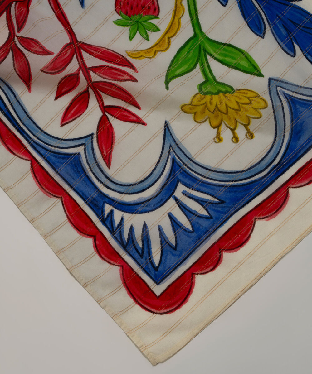 Cotton Zari Printed Multi Dupatta