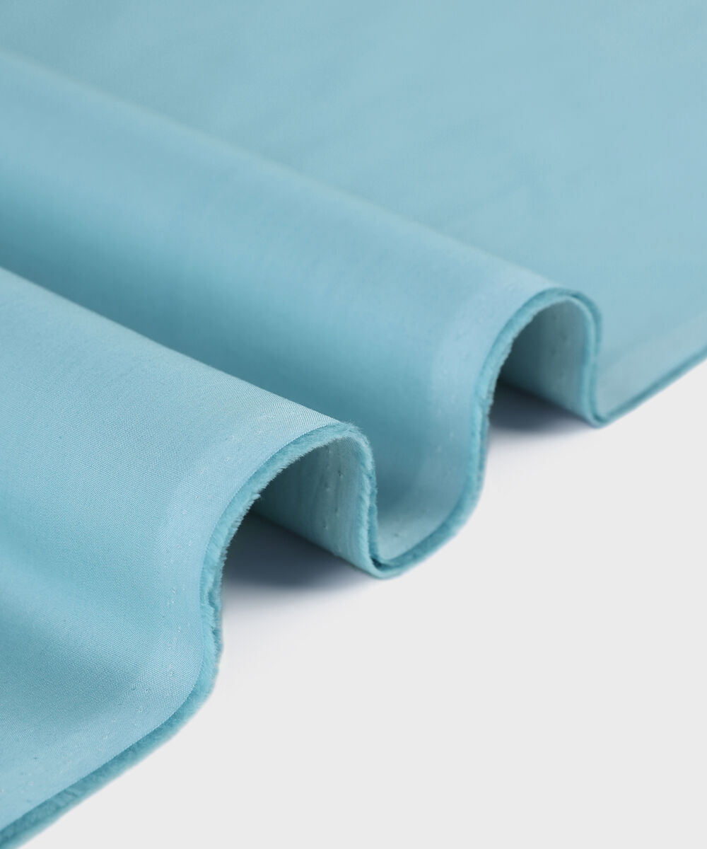 Men Unstitched Cotton Blue Full Suit Fabric