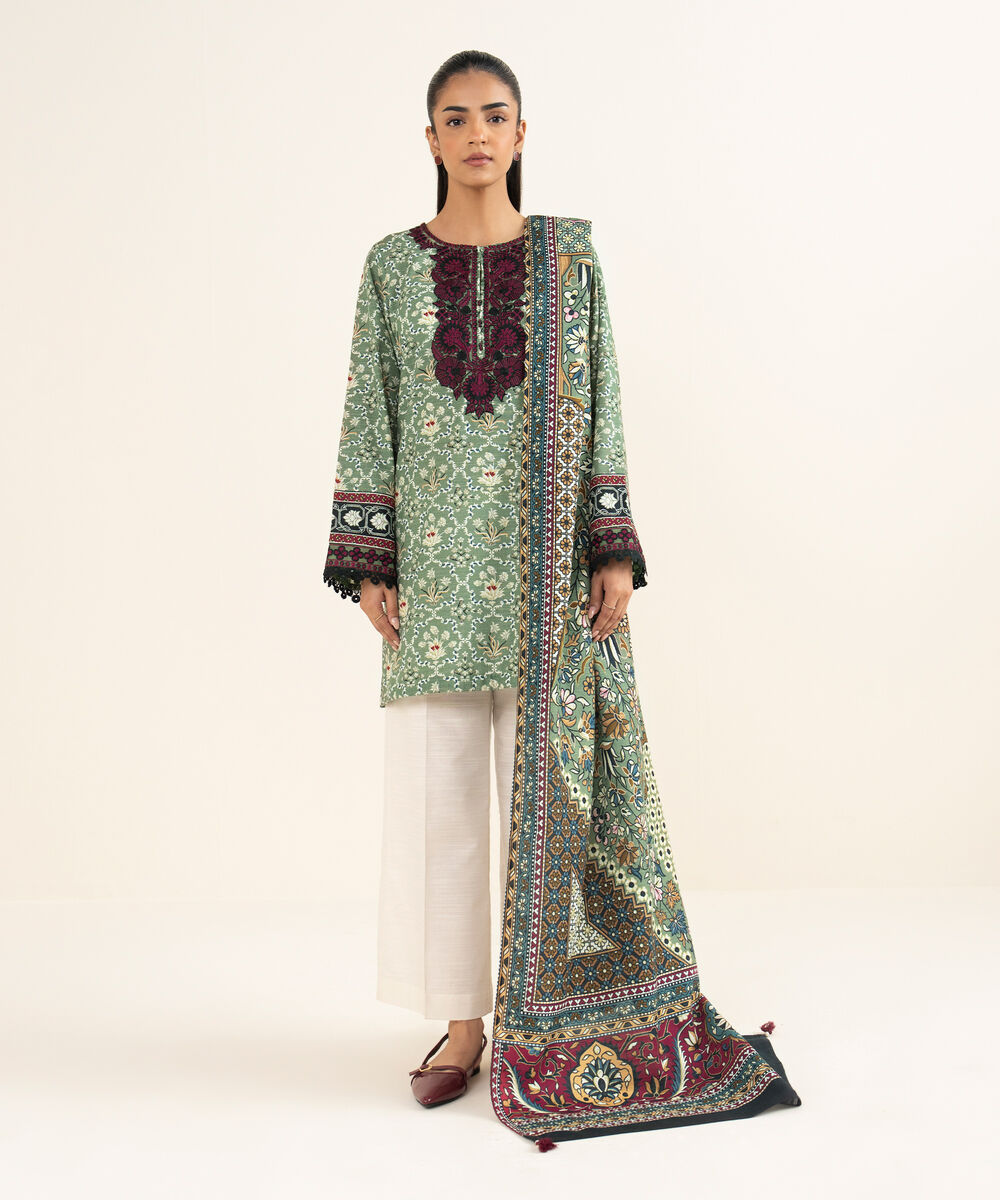 Khaddar Printed Multi Dupatta