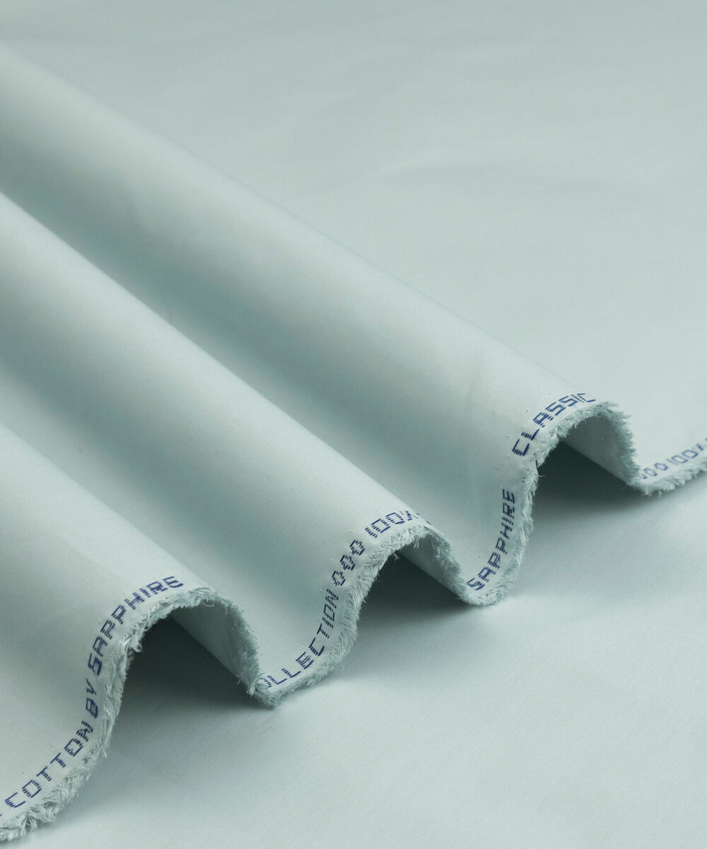 Men's Unstitched Two-Piece Light Aqua Premium Latha Suit