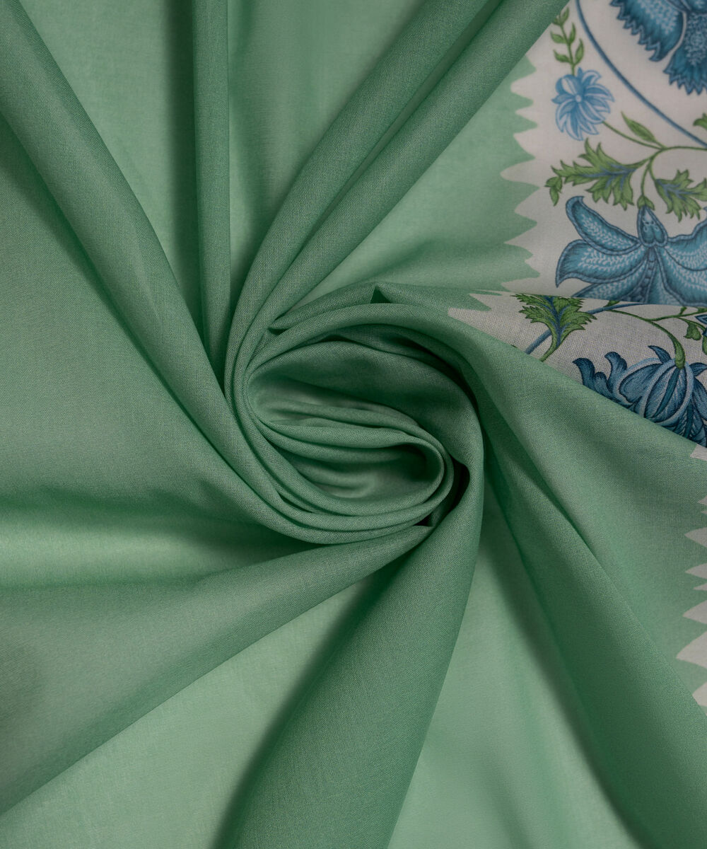 Lawn Printed Green Dupatta