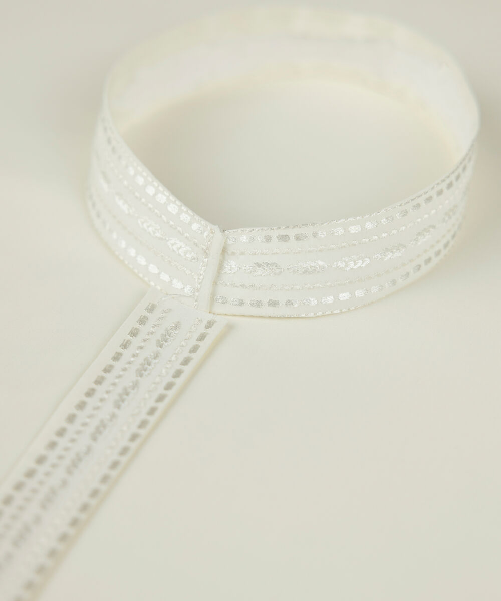 Men Unstitched Wash & Wear Off-White Full Suit Fabric