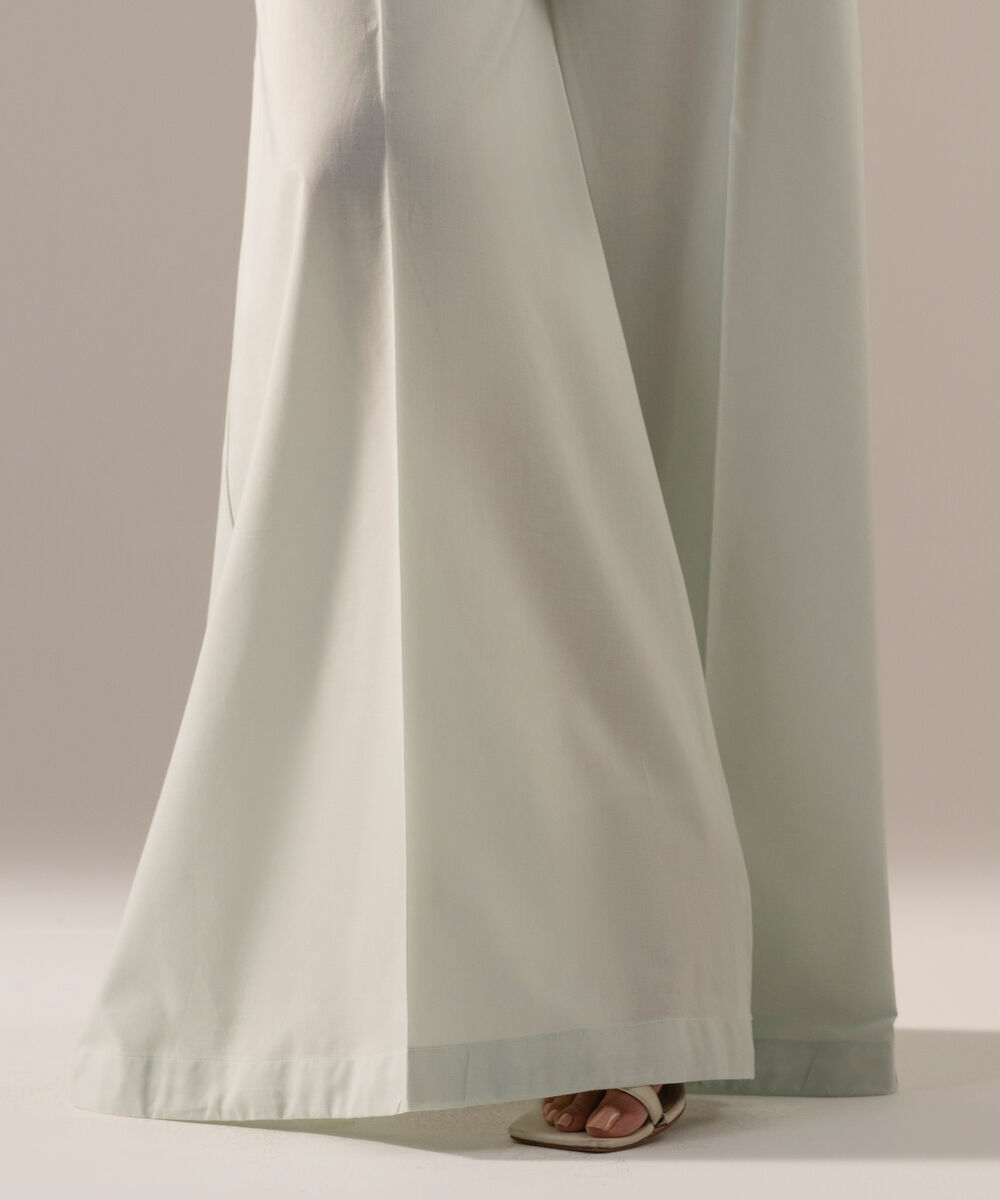 Women's RTW Cambric Solid Blue Sharara