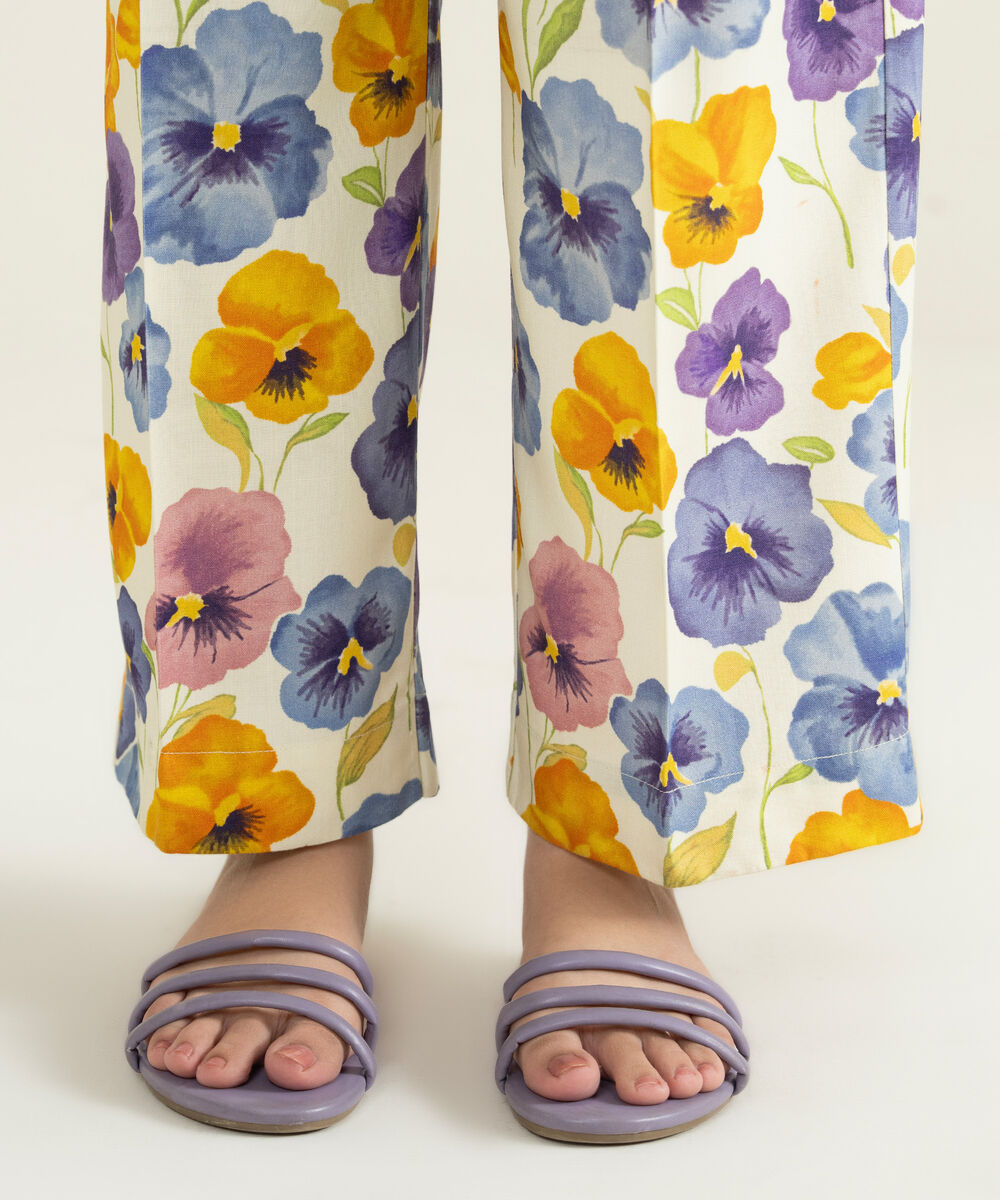 Women's RTW Textured Viscose Printed Multi Culottes