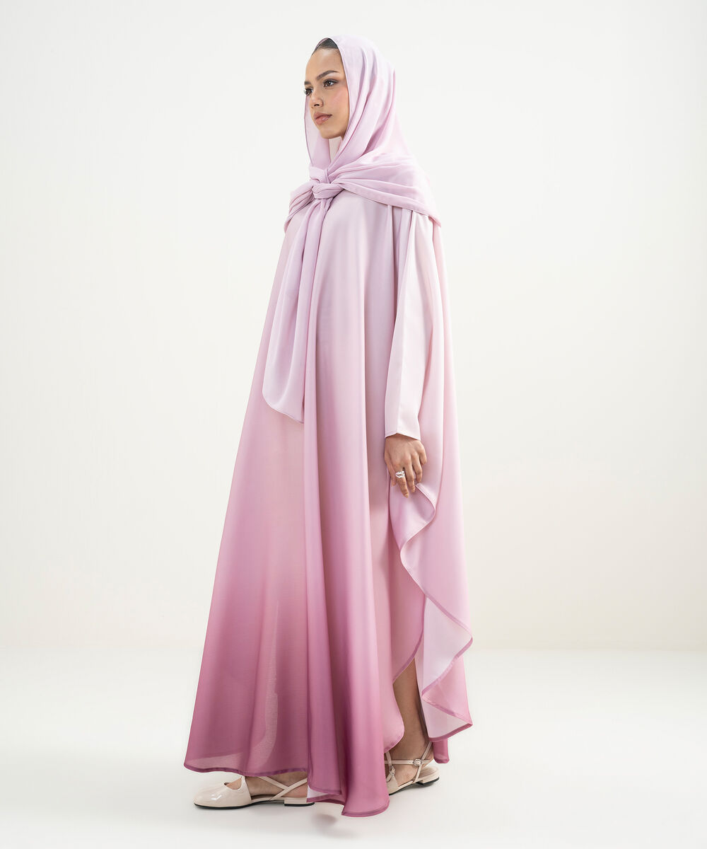 Women's Multi Gradient Kaftan Abaya Set