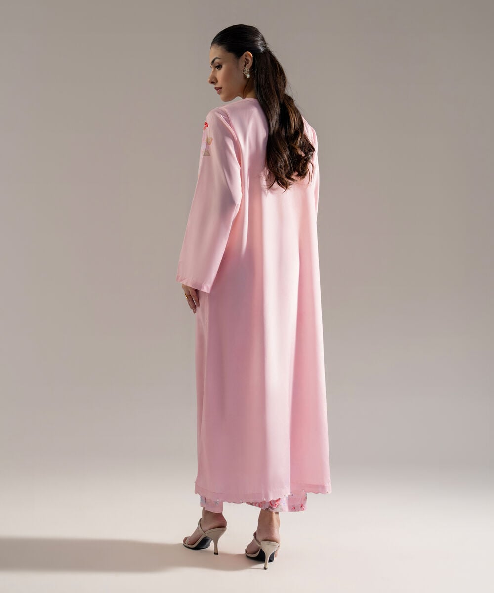 Women's RTW Printed Pink Blended Grip 2 Piece Suit