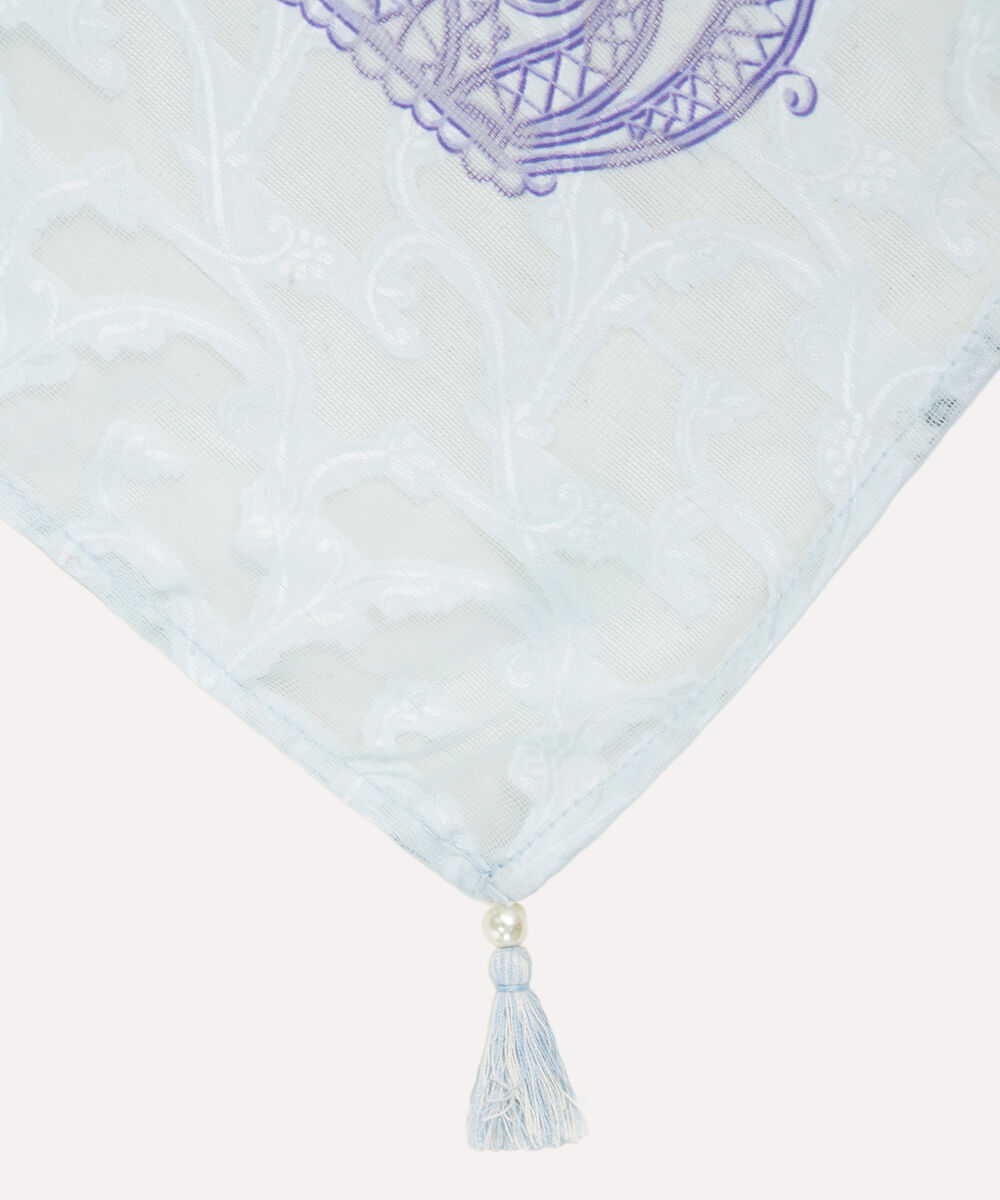 Brochea Jacquard Printed Blue Dupatta