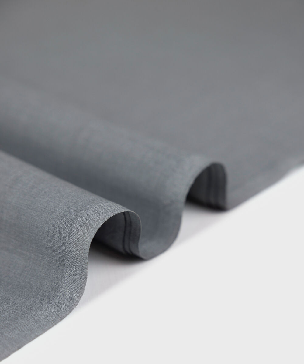 Men Unstitched Wash & Wear Grey Full Suit Fabric