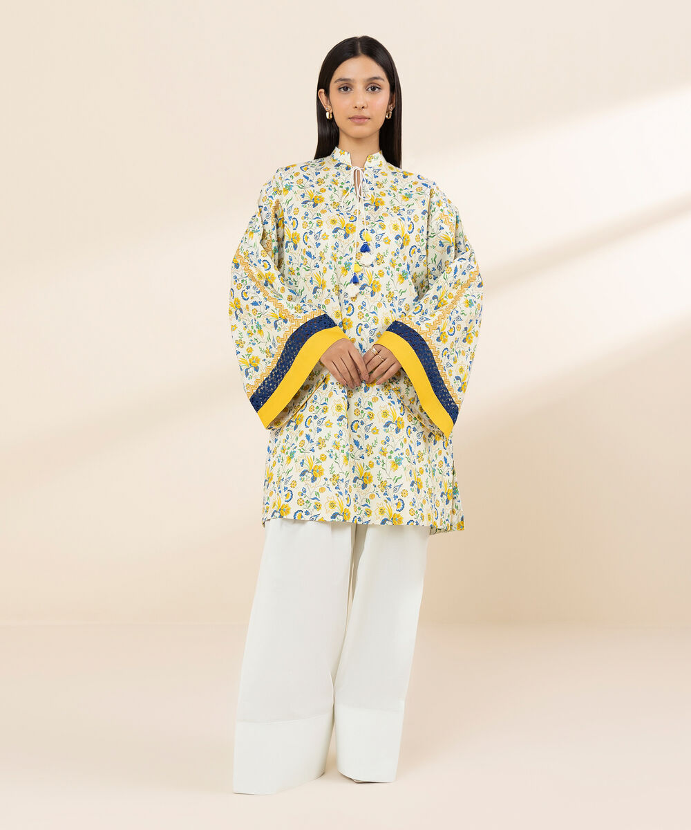 Women's Unstitched Lawn Embroidered Multi Shirt