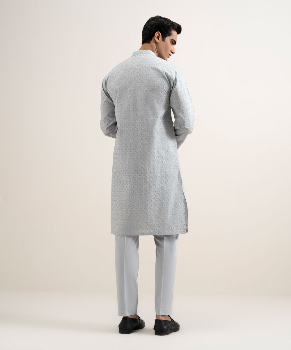 Men's Stitched Light Grey Kurta Trouser