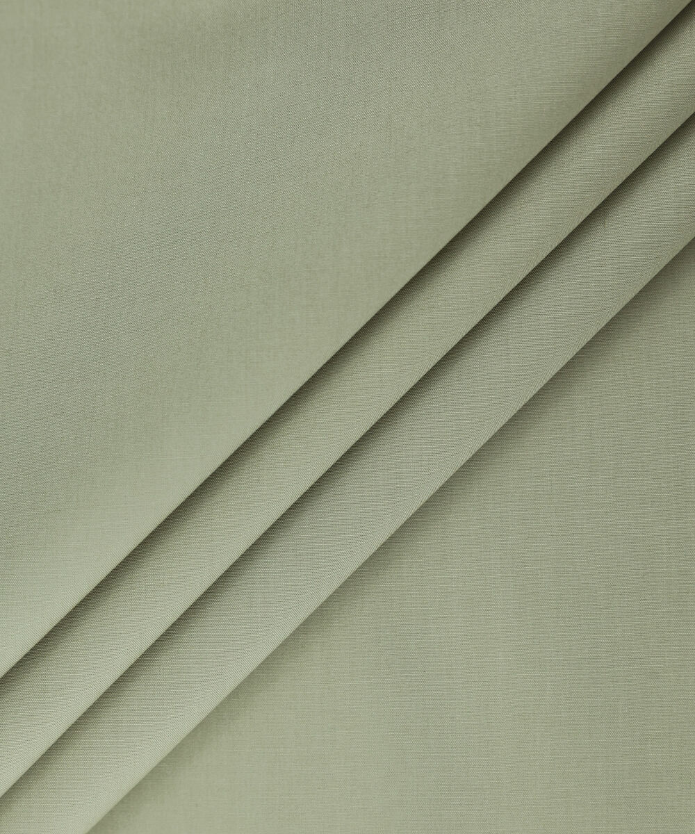 Men Unstitched Cotton Green Full Suit Fabric