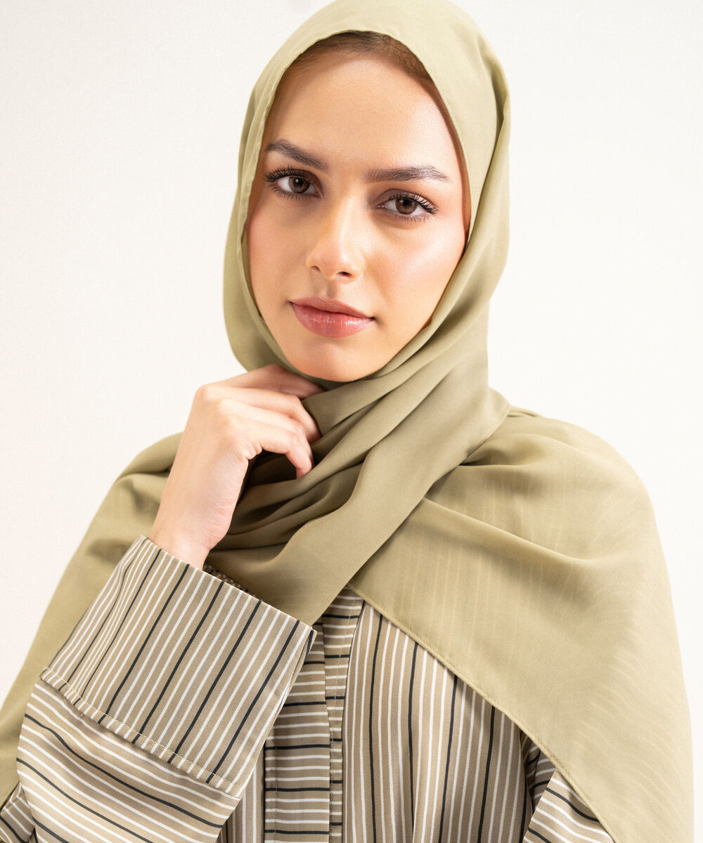 Women's Multi Brown Printed Abbaya Set