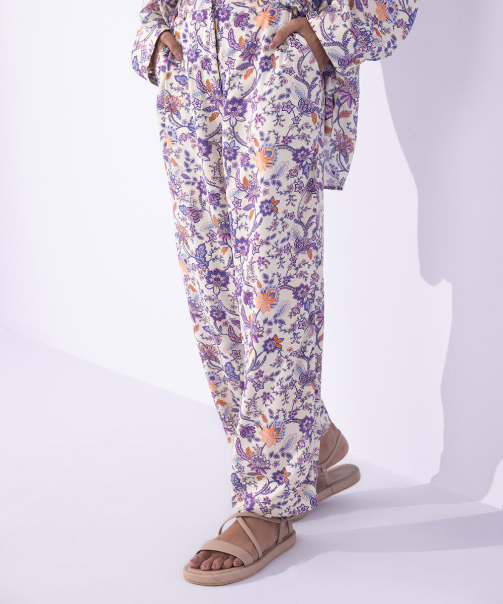 Women's Western Wear Multi Floral Printed Trousers