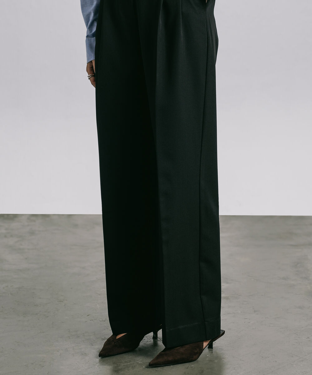 Women's Western Black Tailored Wide Leg Trousers