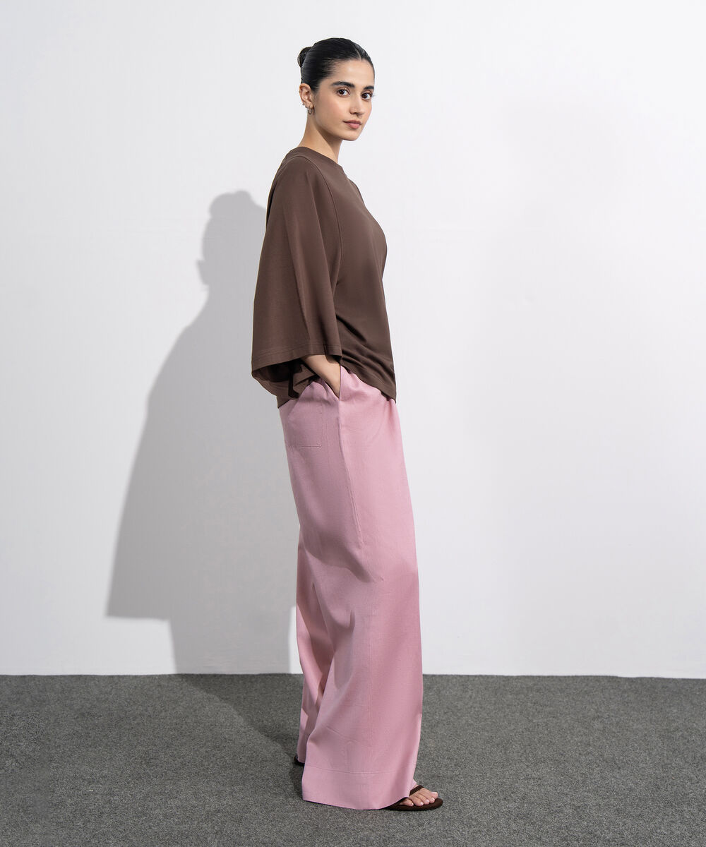 Women's Western Wear Maroon Oversized Jersey T-Shirt