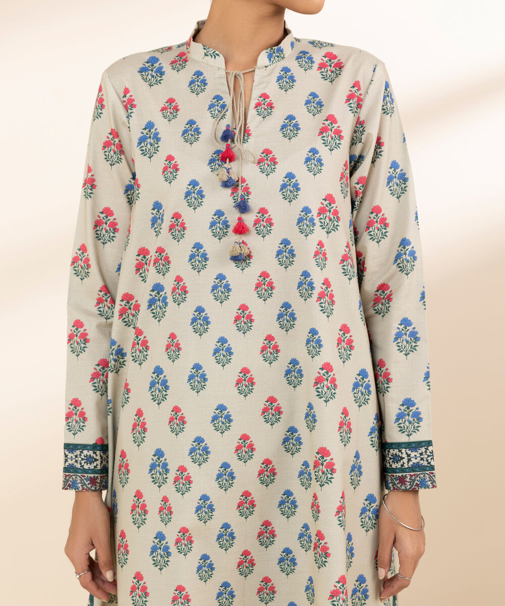Women's Unstitched Lawn Printed Multi 3 Piece Suit