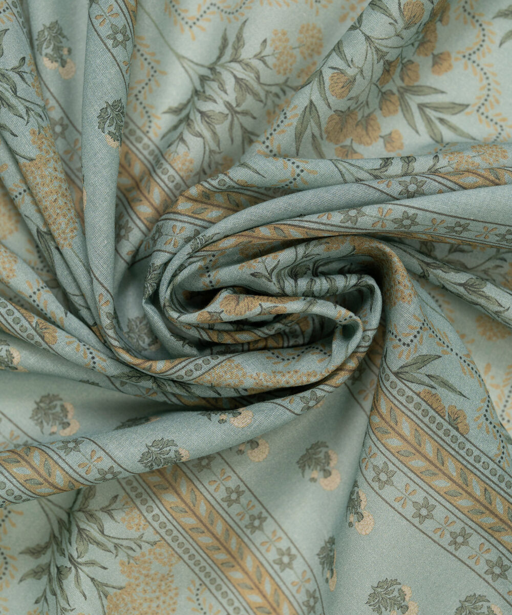 Printed Lawn Blue Dupatta