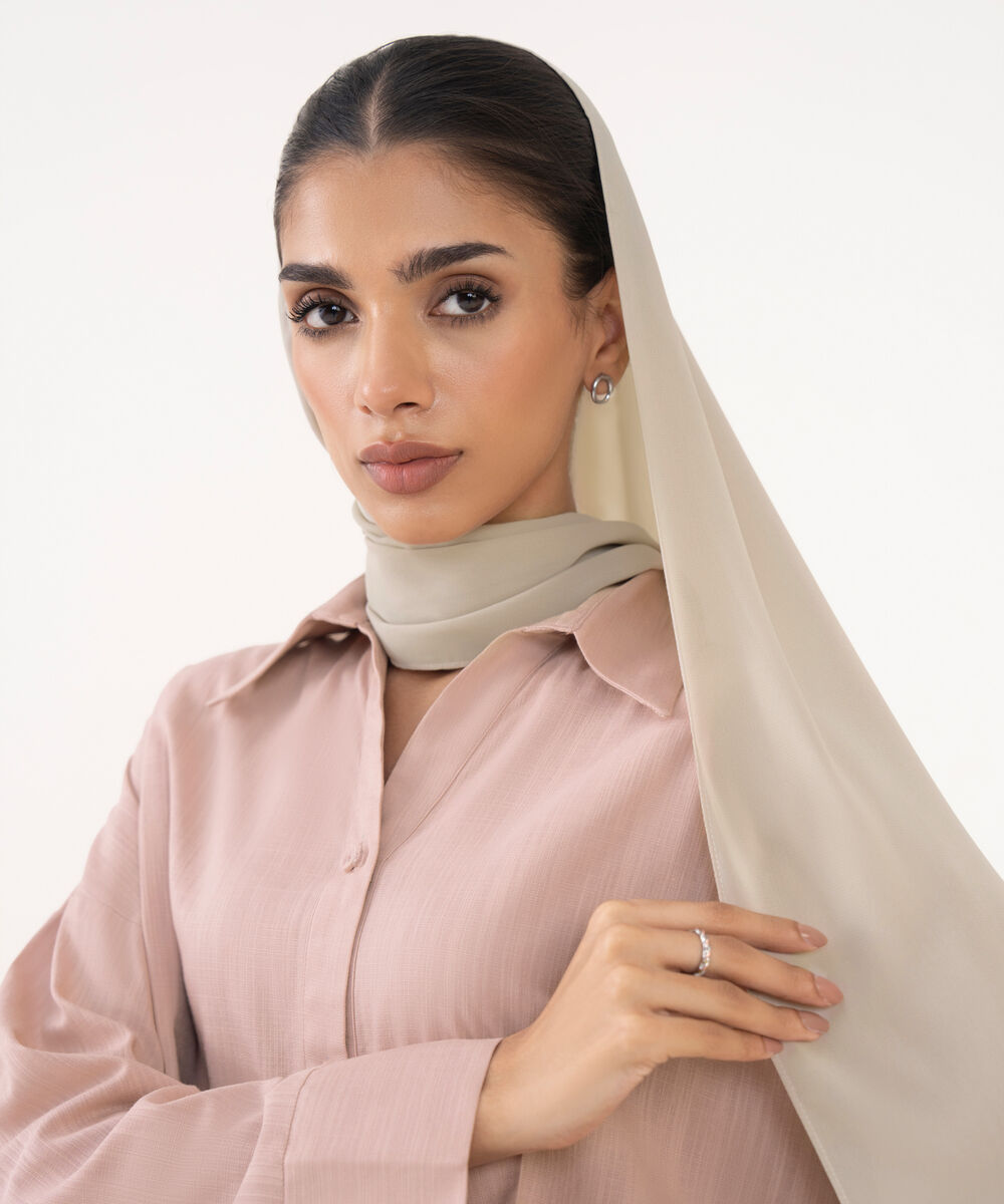 Women's Taupe Viscose Modest Wear Top