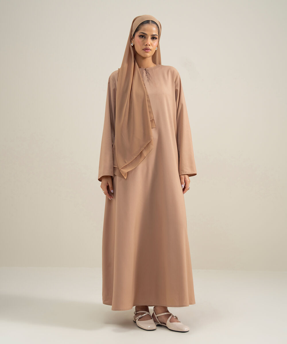 Women's Polyester Brown Hijab