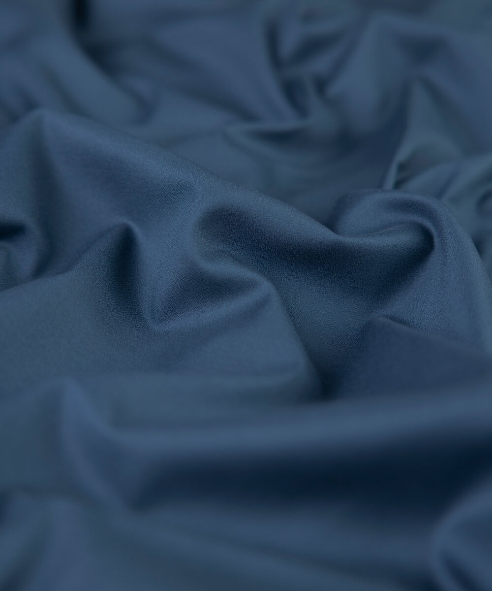 Men's Unstitched royal blue premium cotton crepe Suit