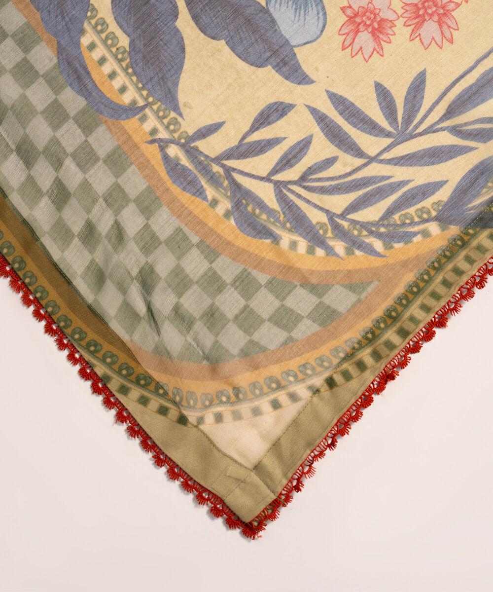 Blended Chiffon Printed Pale Green Dupatta