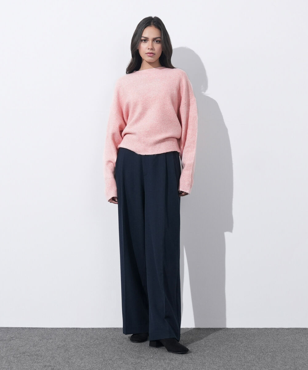 Women's Western Wear Pink Oversized Knit Sweater