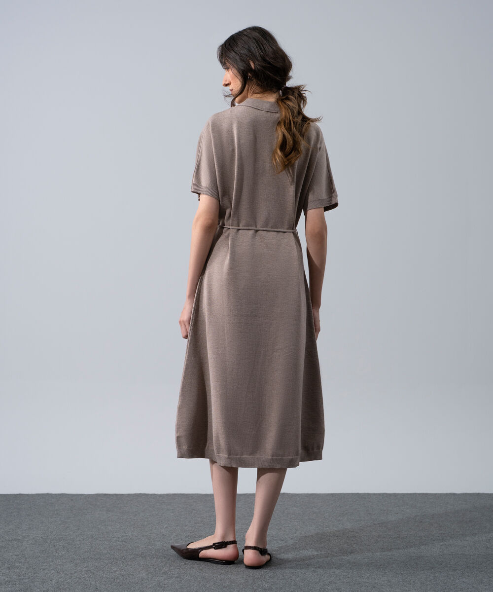 Women's Western Wear Taupe Short Sleeve Knit Dress
