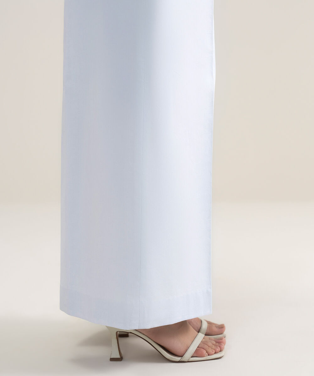 Women's Unstitched Cotton Printed Blue Trousers Fabric