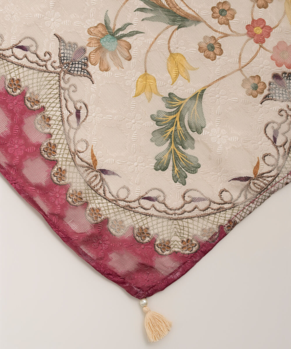 Women's RTW Brochea Jacquard Printed Multi Dupatta