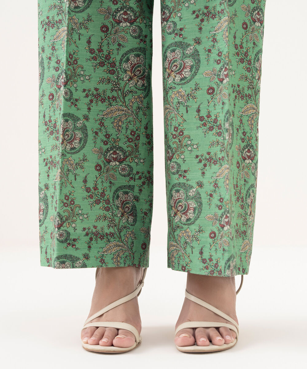 Women's Unstitched Khaddar Embroidered Green 2 Piece Suit