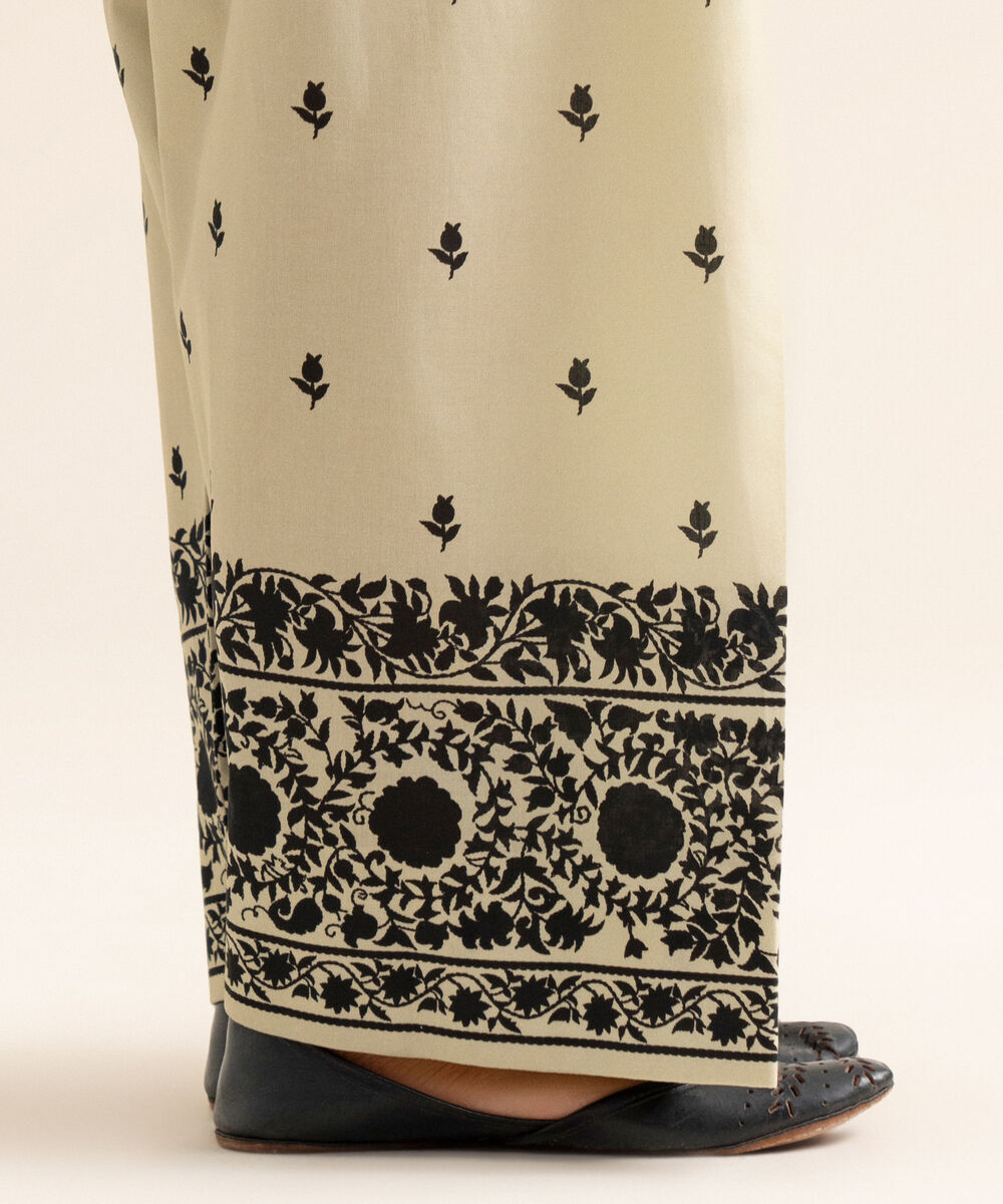 Women's Unstitched Premium Khaddar Off White Trouser