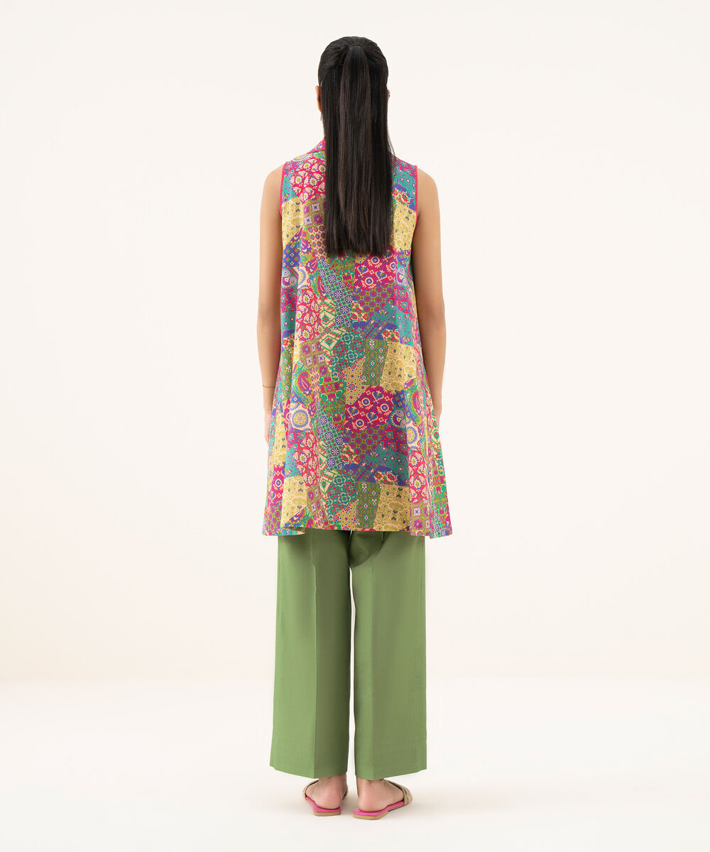 Women's Unstitched Lawn Printed Multi Two Piece Suit